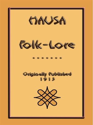 cover image of HAUSA FOLKLORE--22 West African Tales and Stories